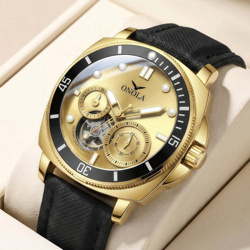 Reloj de hombre deportivo con esfera abierta
