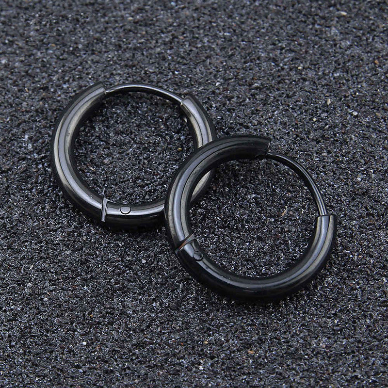 Pendientes de aro pequeños de acero inoxidable