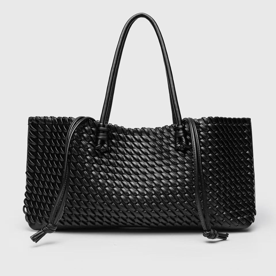 Bolso cesta de mujer con efecto trenzado