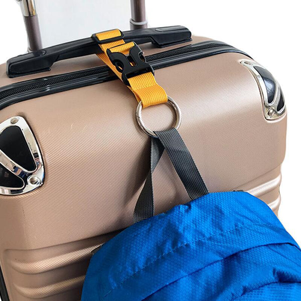 Cinta para enganchar el bolso a la maleta