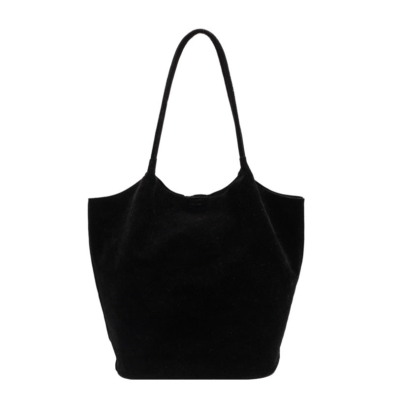 Bolso shopper de mujer efecto ante, amplio y retro