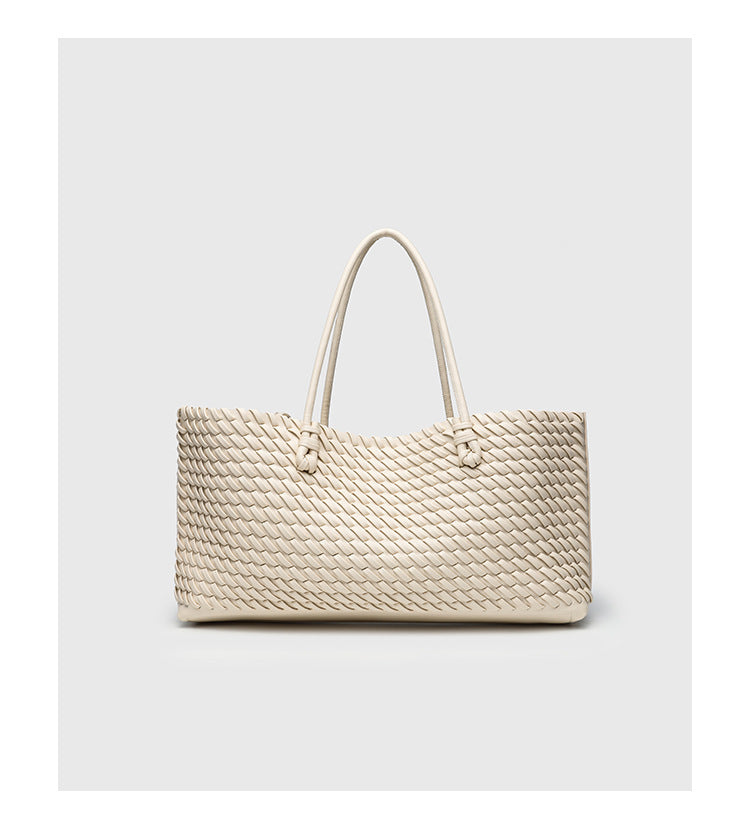 Bolso cesta de mujer con efecto trenzado