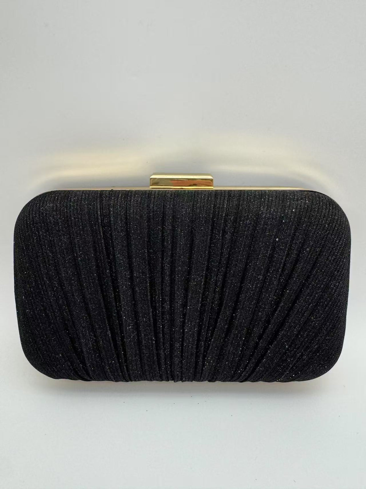 Bolso de fiesta clutch fruncido con brillo