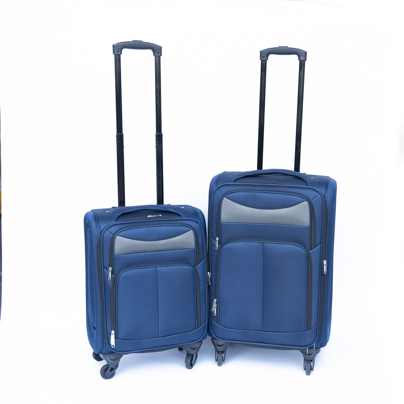 Set de 2 maletas blandas 20" y 24" azul marino