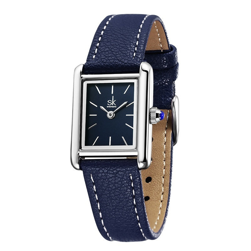 Reloj de mujer pequeño cuadrado de estilo retro